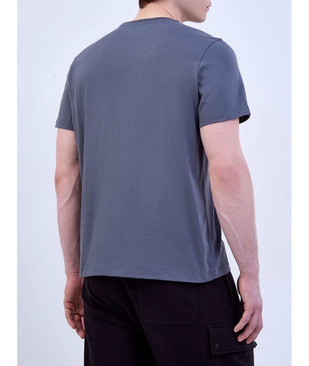 PARAJUMPERS Серая хлопковая футболка, фото 4