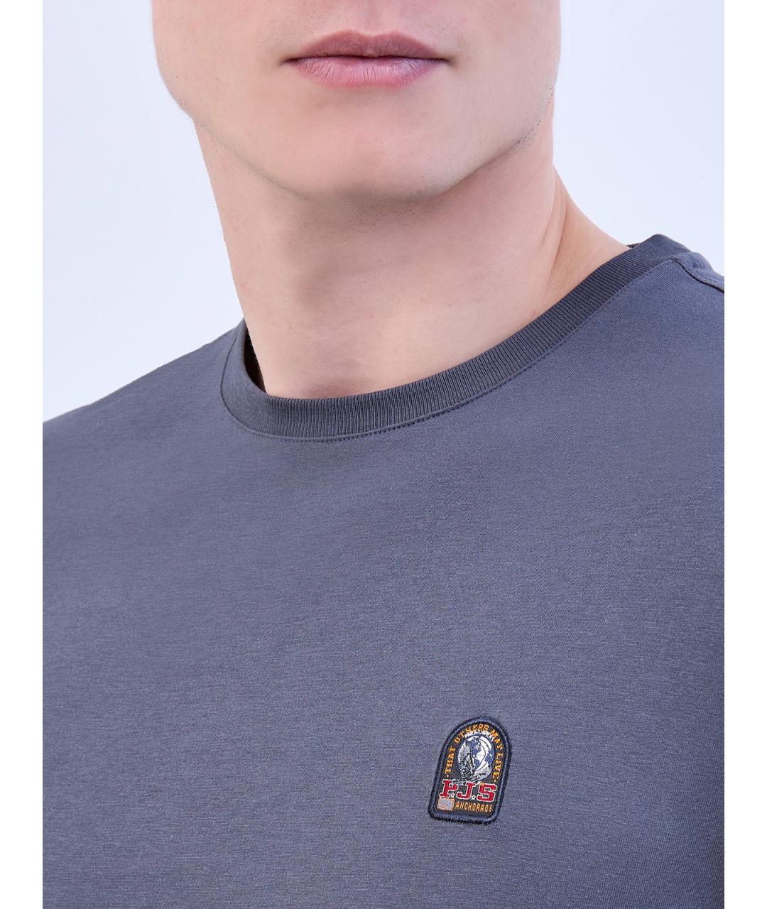 PARAJUMPERS Серая хлопковая футболка, фото 5