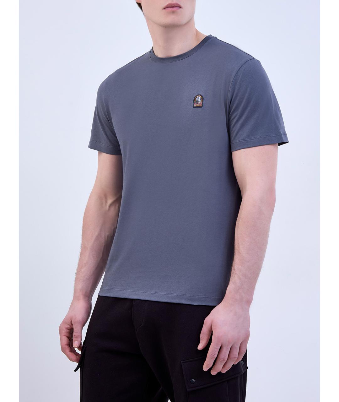 PARAJUMPERS Серая хлопковая футболка, фото 3