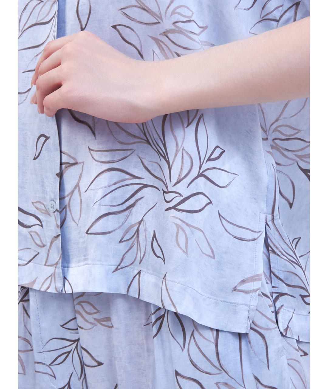 PESERICO Голубая вискозная рубашка, фото 5