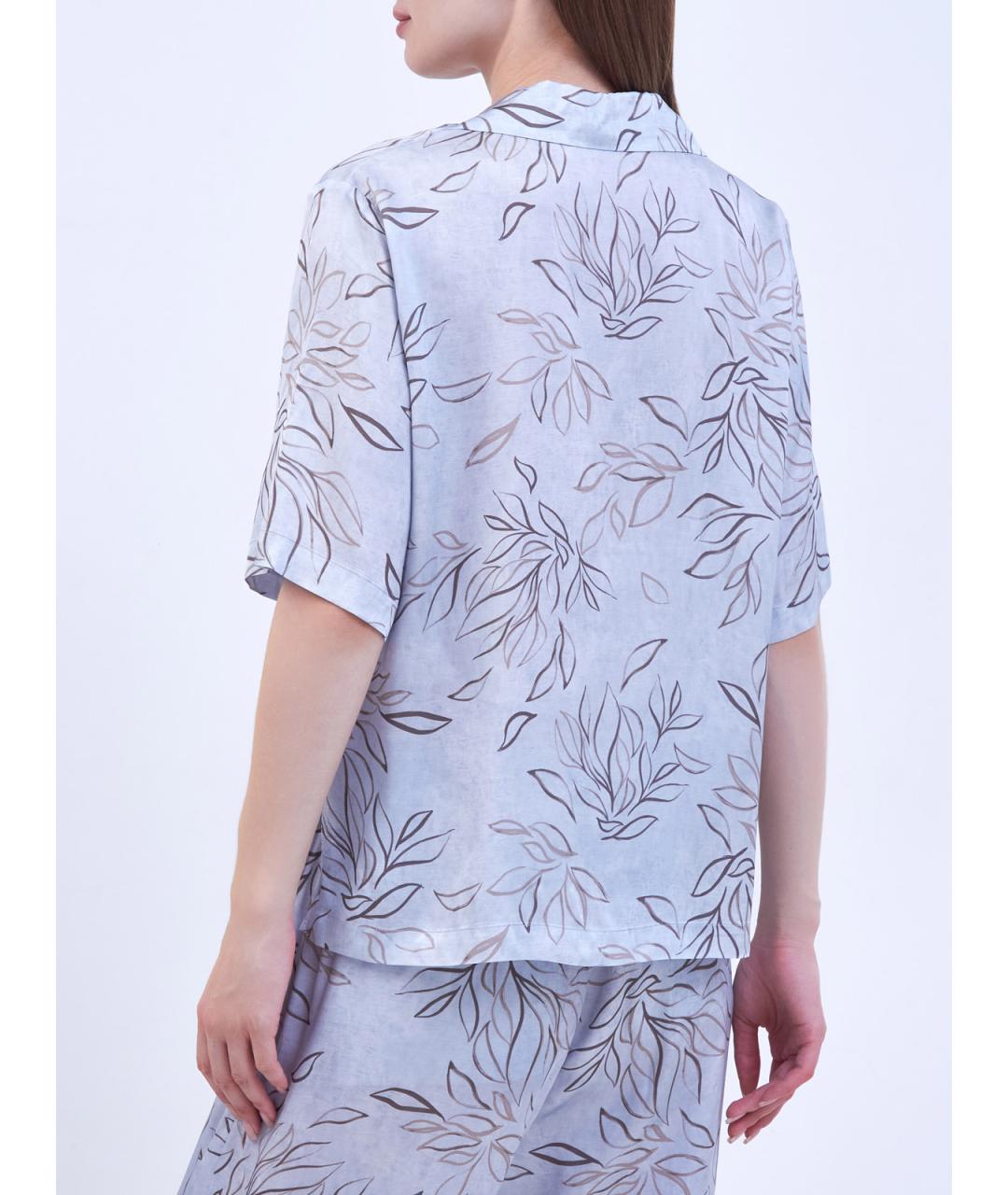 PESERICO Голубая вискозная рубашка, фото 4