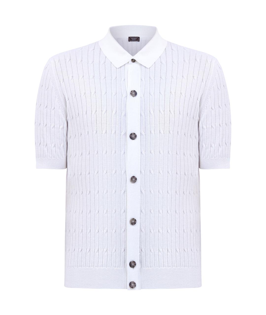 PESERICO Белый хлопковый кардиган, фото 1