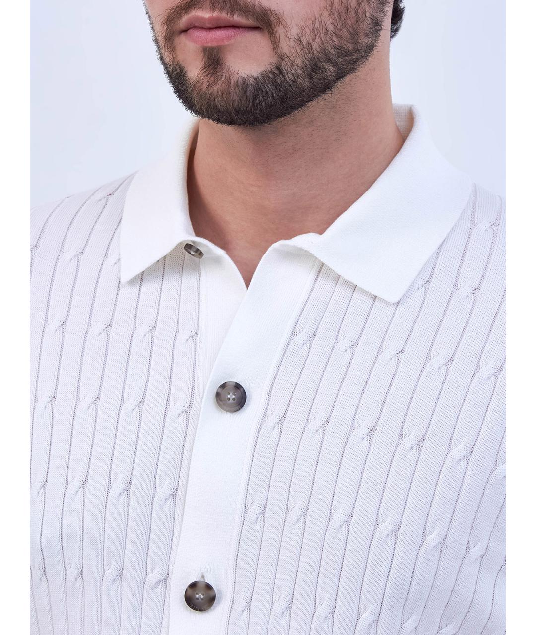 PESERICO Белый хлопковый кардиган, фото 5