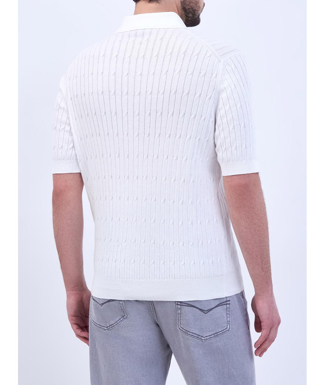 PESERICO Белый хлопковый кардиган, фото 4