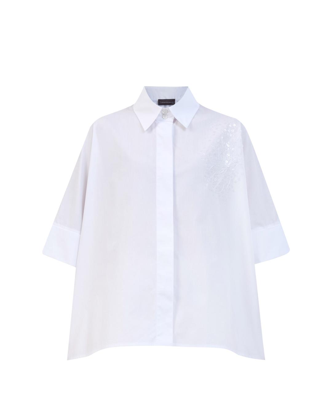 LORENA ANTONIAZZI Белая хлопковая рубашка, фото 1