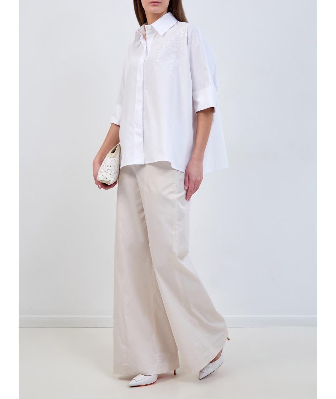 LORENA ANTONIAZZI Белая хлопковая рубашка, фото 2