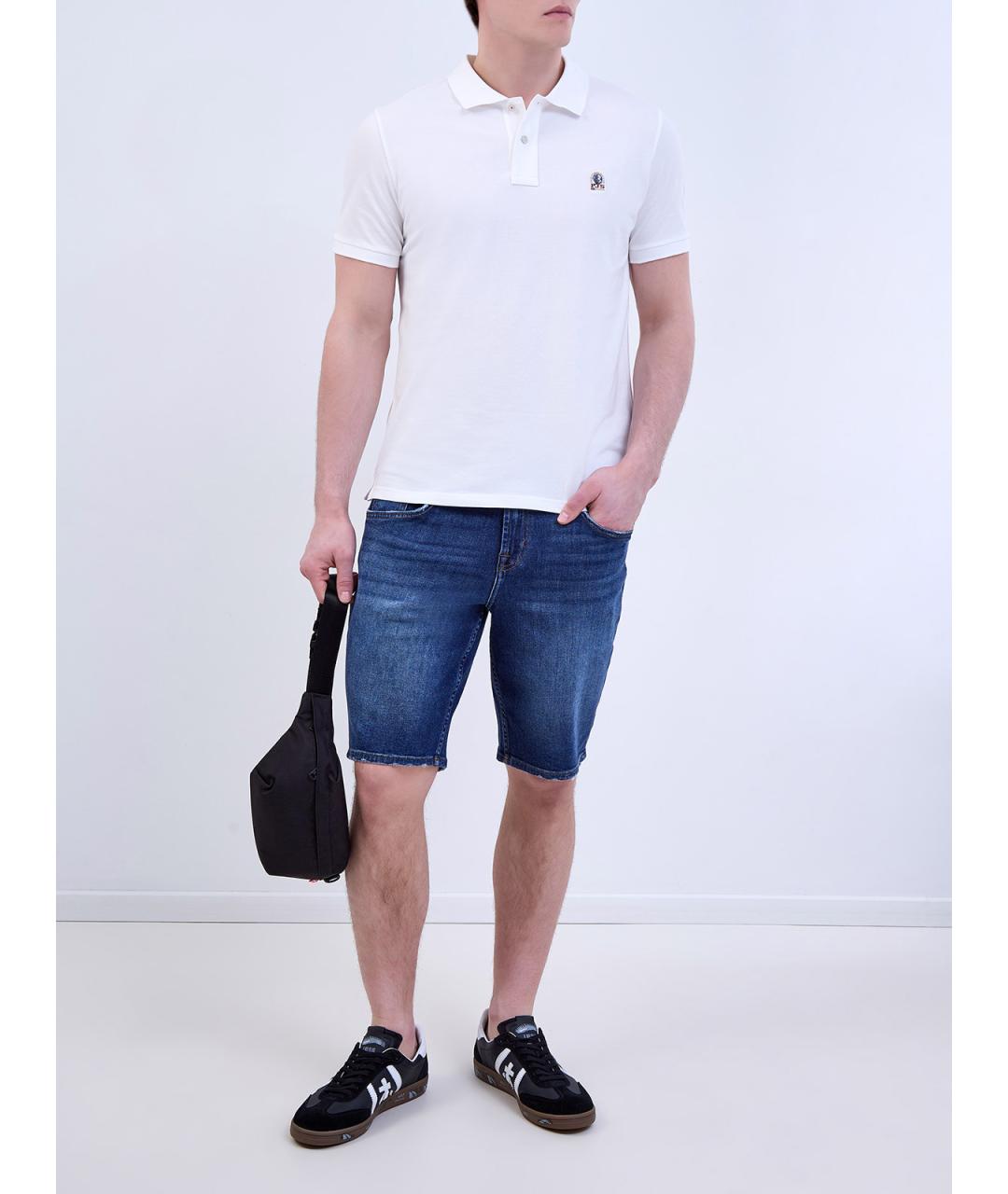 PARAJUMPERS Белое хлопковое поло с коротким рукавом, фото 2