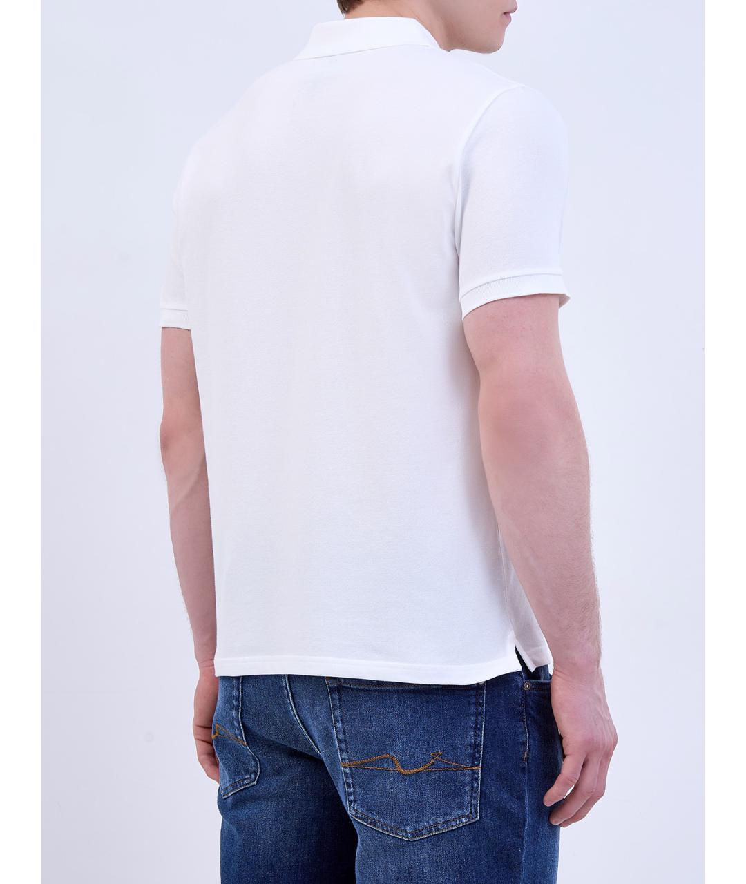 PARAJUMPERS Белое хлопковое поло с коротким рукавом, фото 4