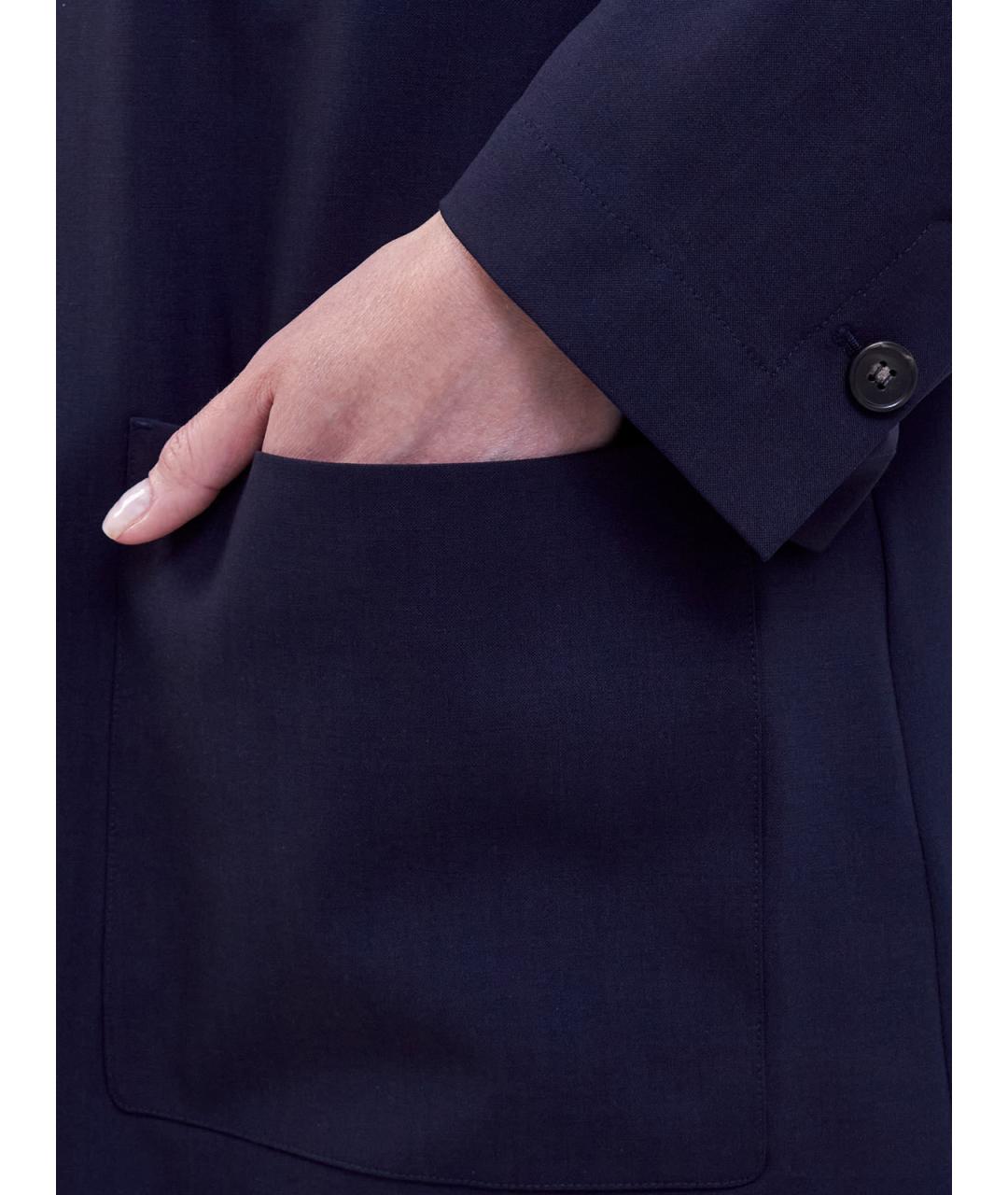 LORENA ANTONIAZZI Синий шерстяной жакет/пиджак, фото 3