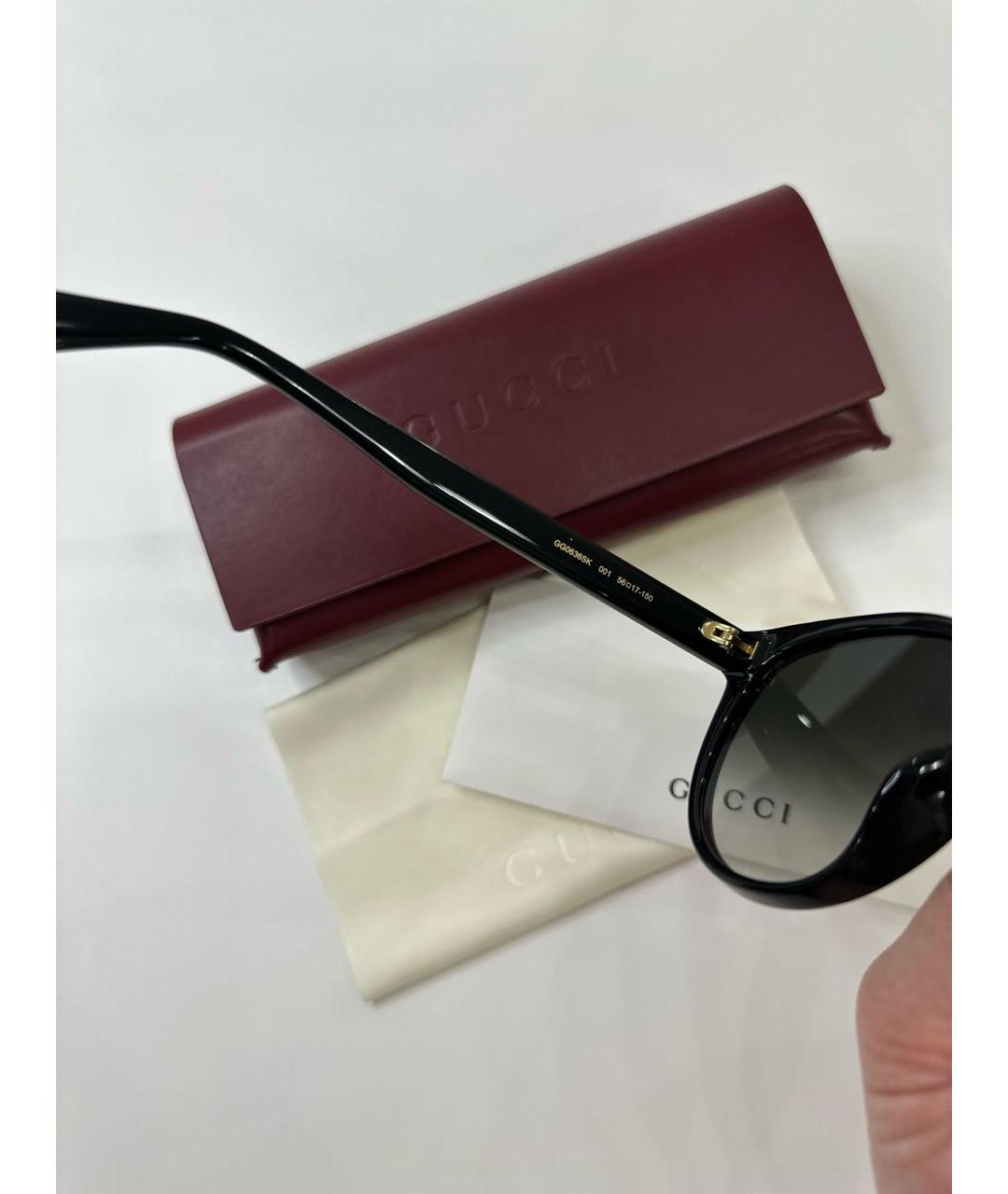 GUCCI Черные пластиковые солнцезащитные очки, фото 6