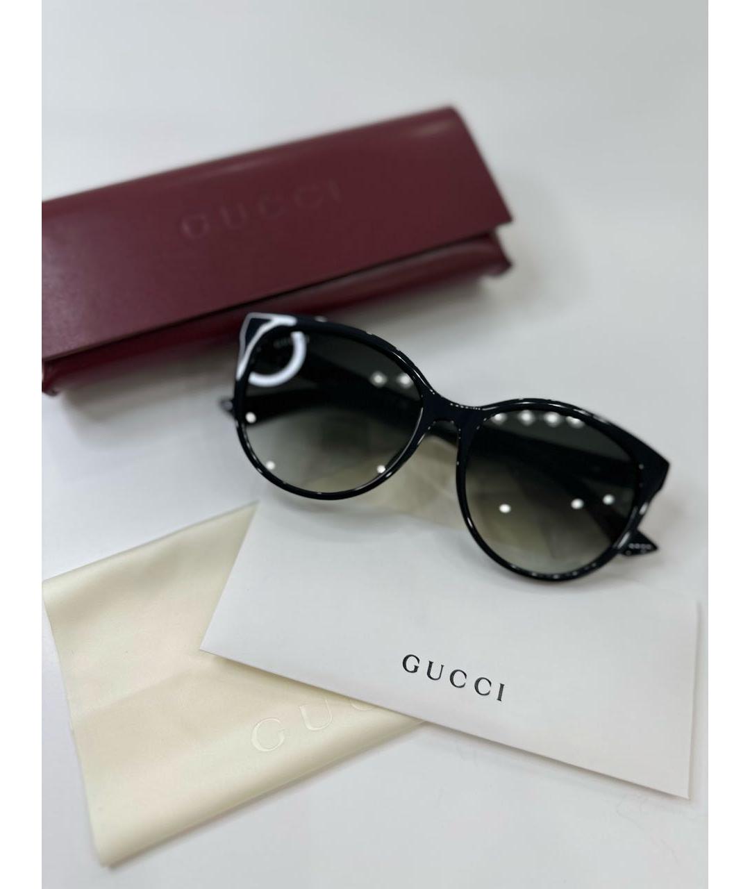 GUCCI Черные пластиковые солнцезащитные очки, фото 5