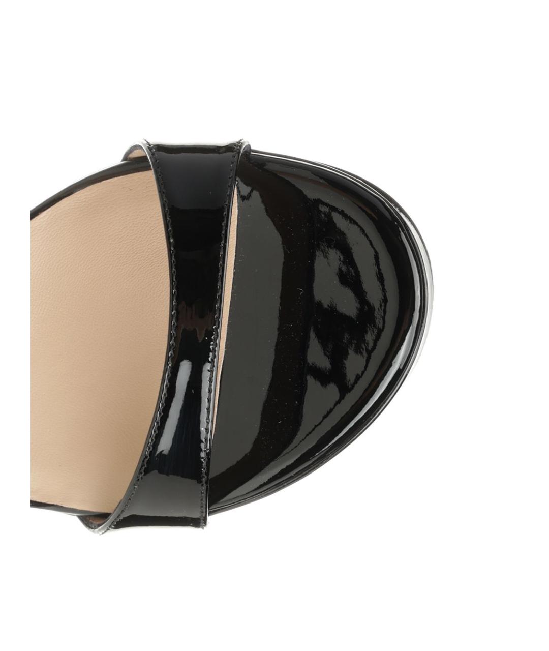 STUART WEITZMAN Черные кожаные сандалии, фото 4