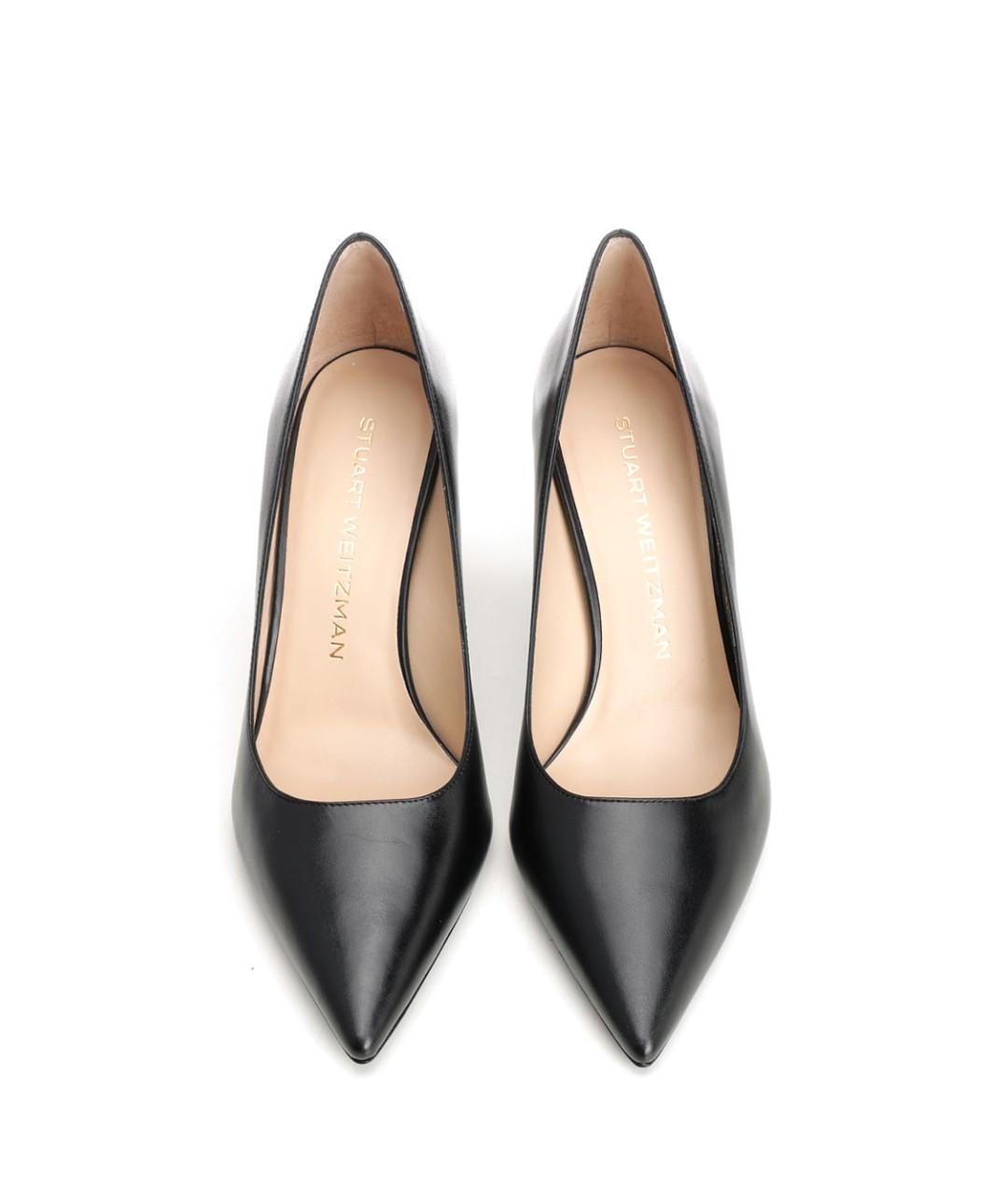 STUART WEITZMAN Черные кожаные туфли, фото 5