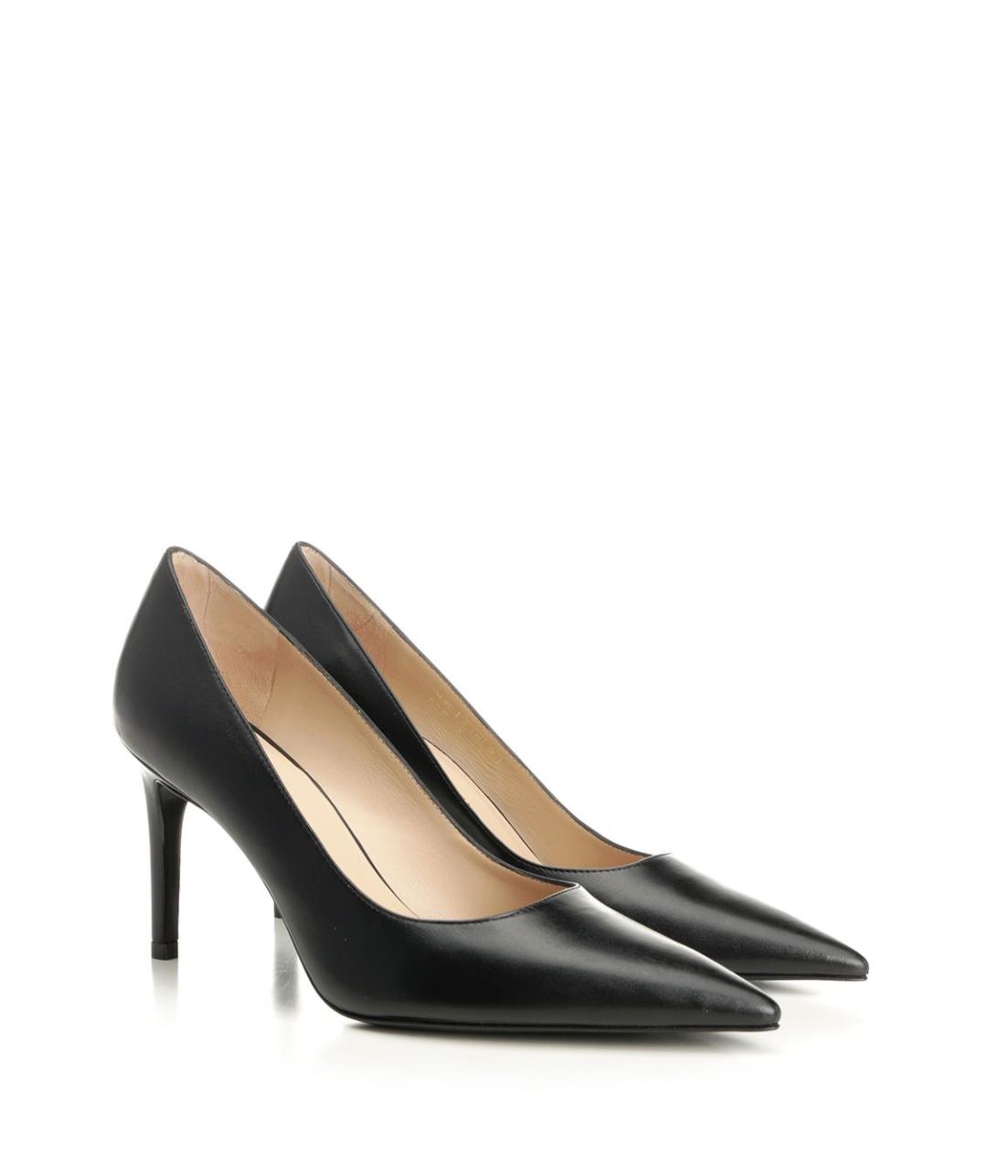 STUART WEITZMAN Черные кожаные туфли, фото 2