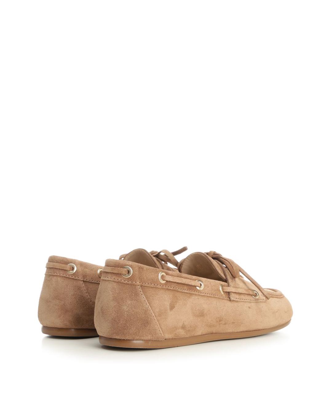 STUART WEITZMAN Бежевые замшевые мокасины, фото 3