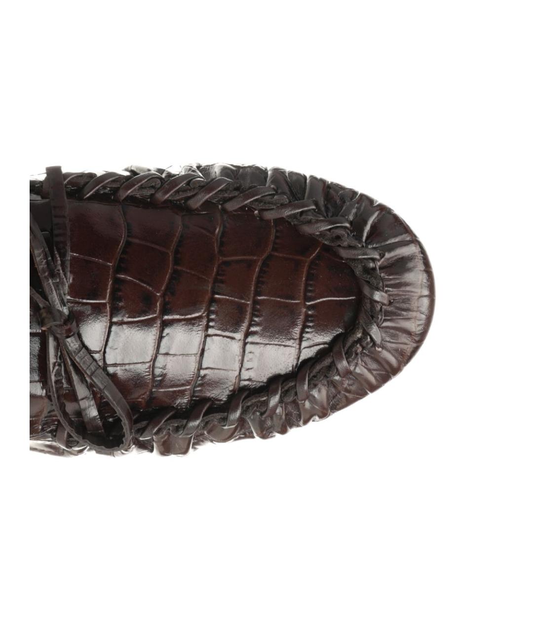 STUART WEITZMAN Коричневые кожаные лоферы, фото 4