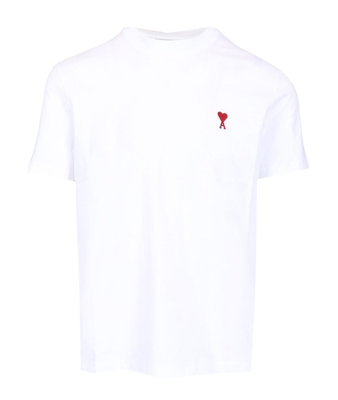 Ami Paris Белая хлопковая футболка, фото 1