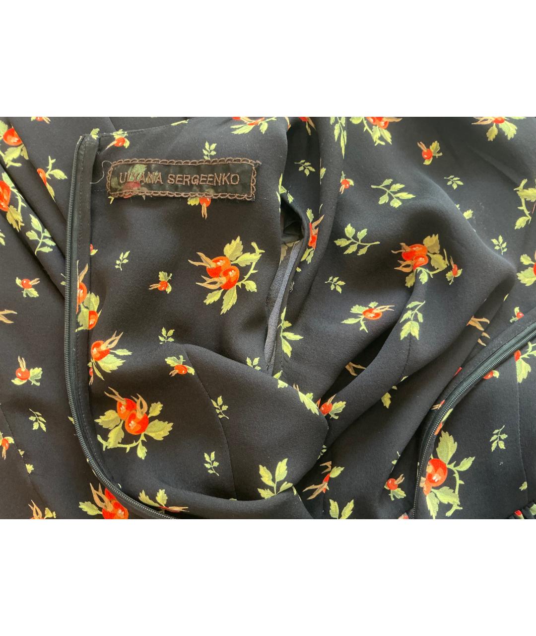 ULYANA SERGEENKO Мульти шелковое повседневное платье, фото 3