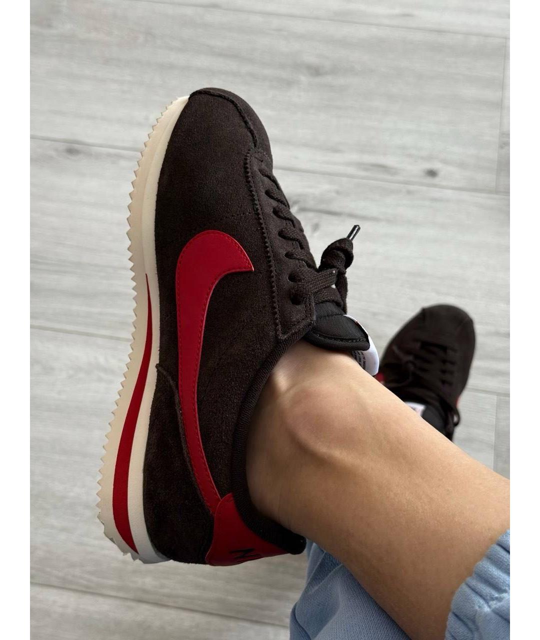 NIKE Коричневые замшевые кроссовки, фото 7