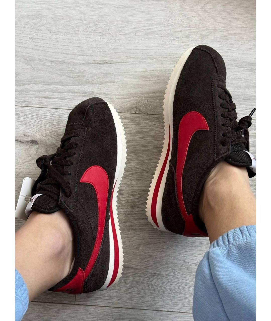 NIKE Коричневые замшевые кроссовки, фото 6