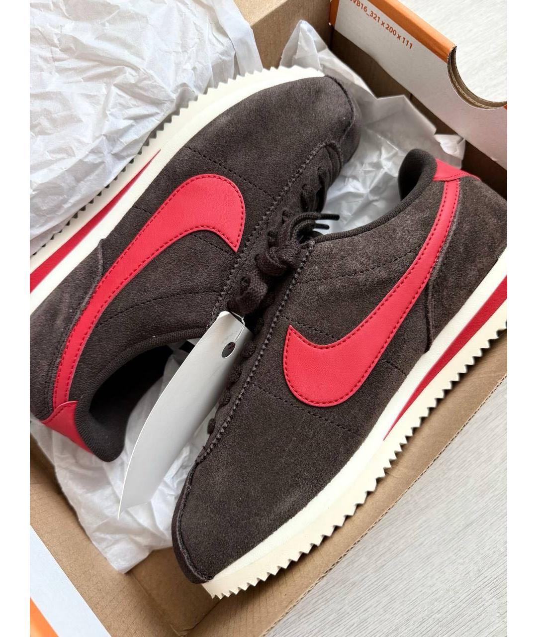 NIKE Коричневые замшевые кроссовки, фото 9