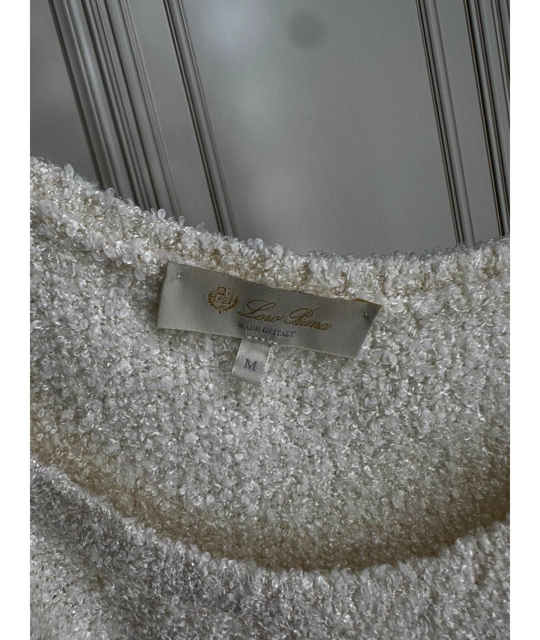 LORO PIANA Белое шелковое повседневное платье, фото 2