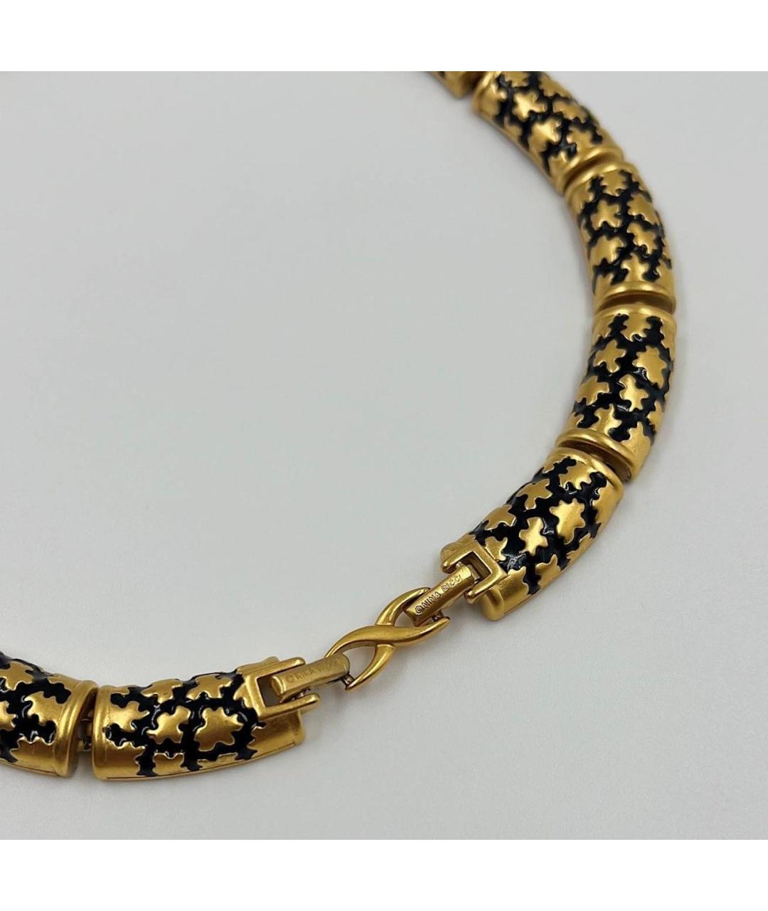 NINA RICCI Золотое позолоченное колье, фото 2
