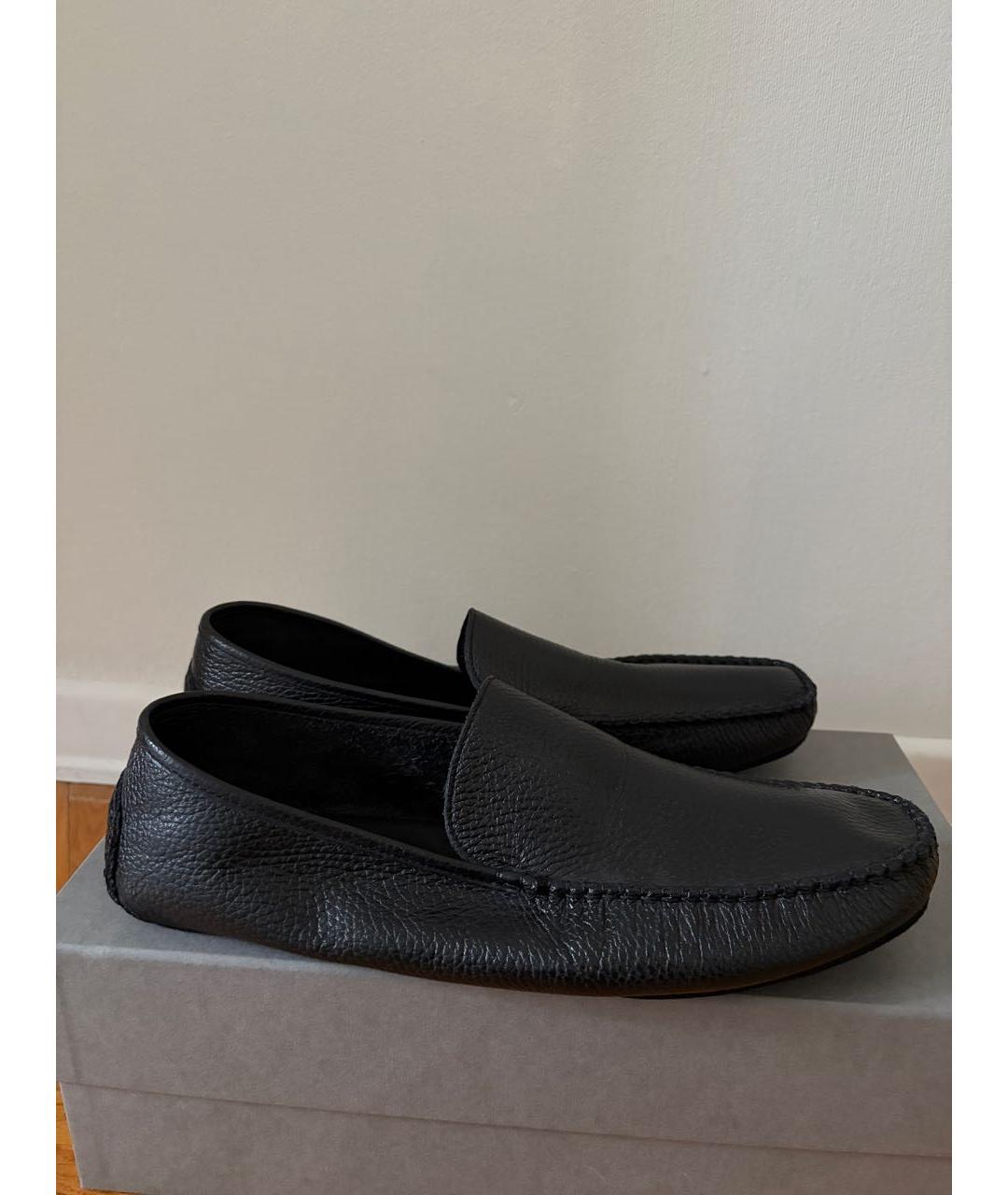 CORNELIANI Черные кожаные мокасины, фото 7