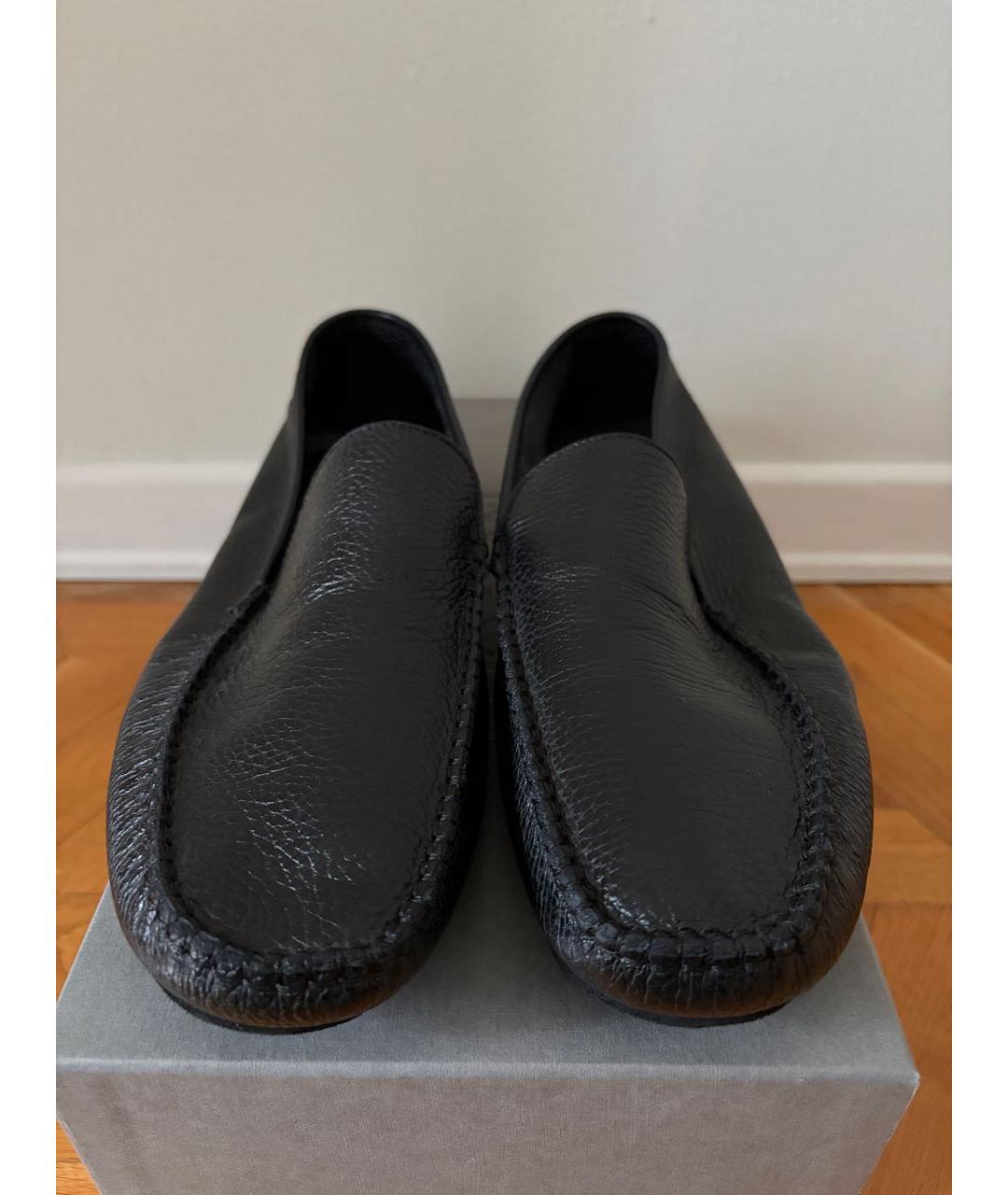 CORNELIANI Черные кожаные мокасины, фото 2