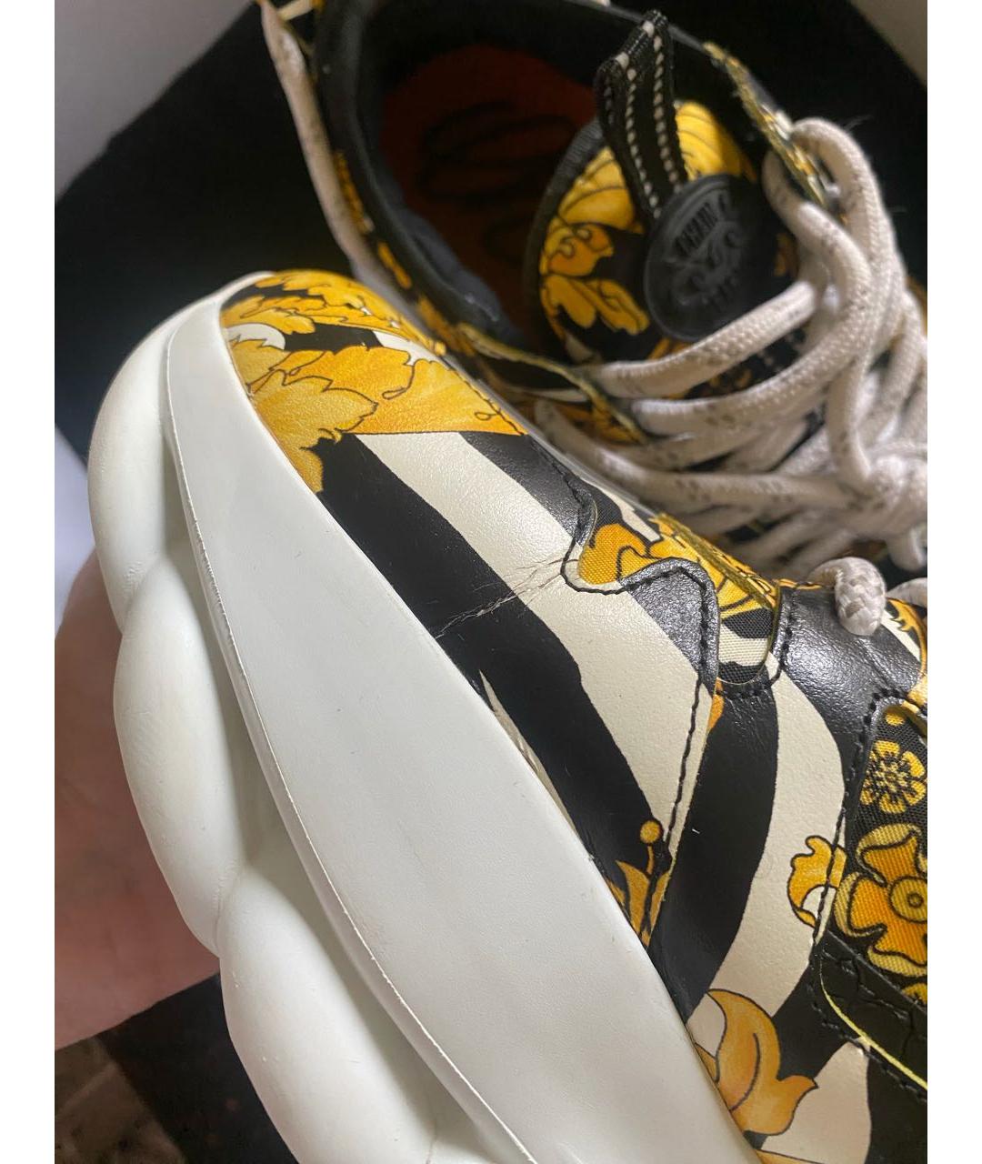 VERSACE Мульти текстильные кроссовки, фото 4