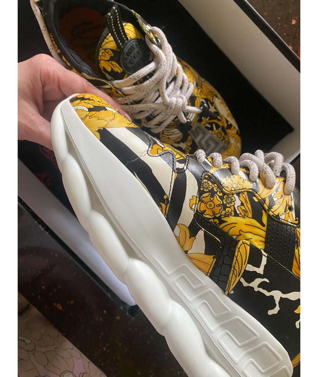 VERSACE Мульти текстильные кроссовки, фото 6