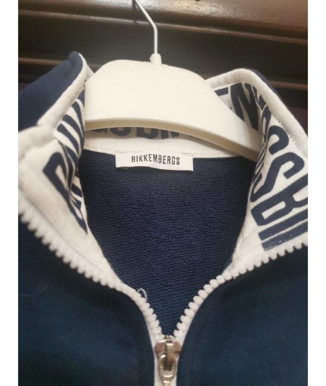BIKKEMBERGS Темно-синий хлопковый жакет / жилет, фото 3