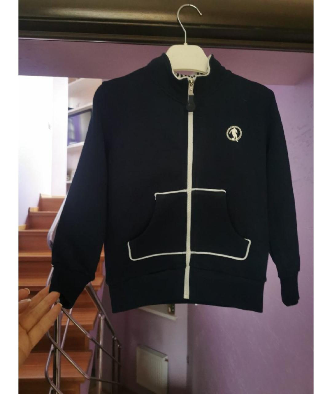 BIKKEMBERGS Темно-синий хлопковый жакет / жилет, фото 5