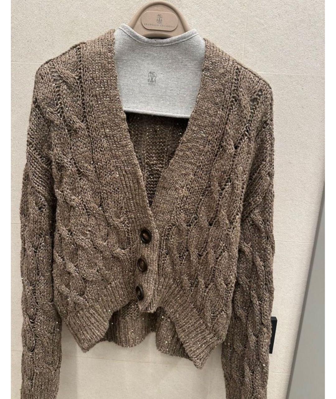 BRUNELLO CUCINELLI Коричневый шерстяной джемпер / свитер, фото 5