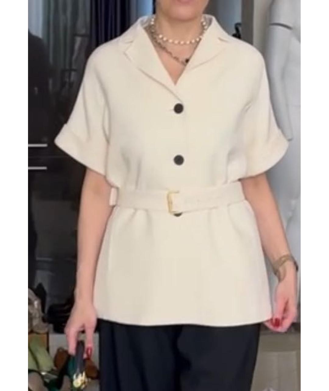 CHRISTIAN DIOR Белый шерстяной жакет/пиджак, фото 3