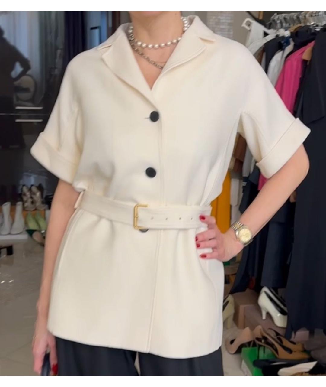 CHRISTIAN DIOR Белый шерстяной жакет/пиджак, фото 4