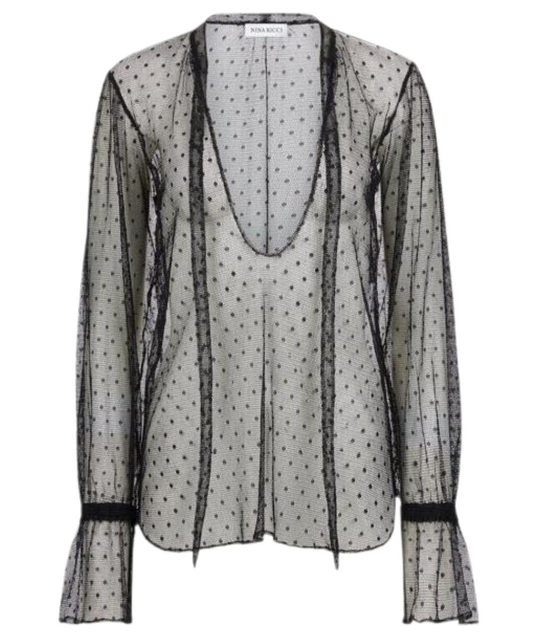 NINA RICCI Черная полиамидовая блузы, фото 1