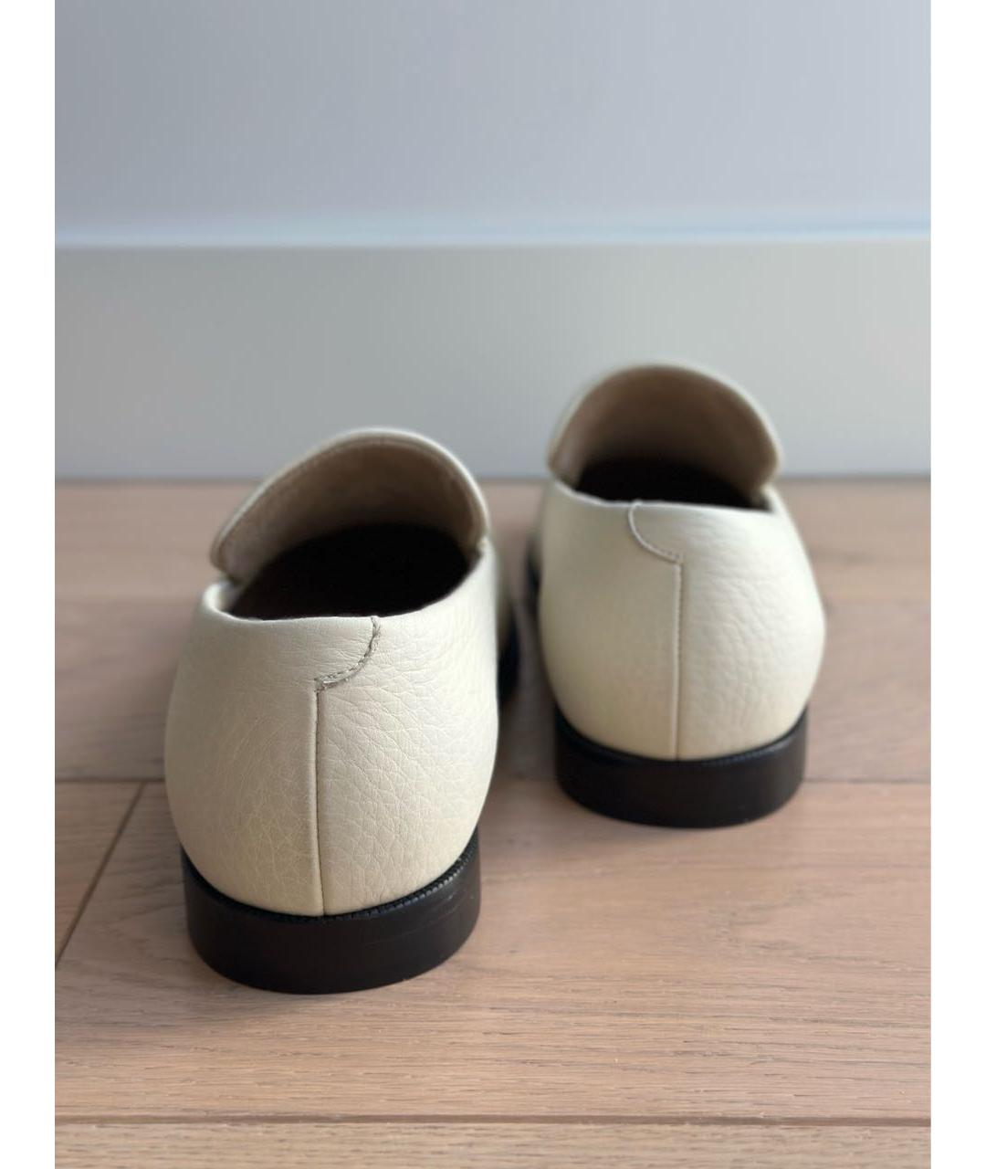 KHAITE Бежевые кожаные лоферы, фото 4