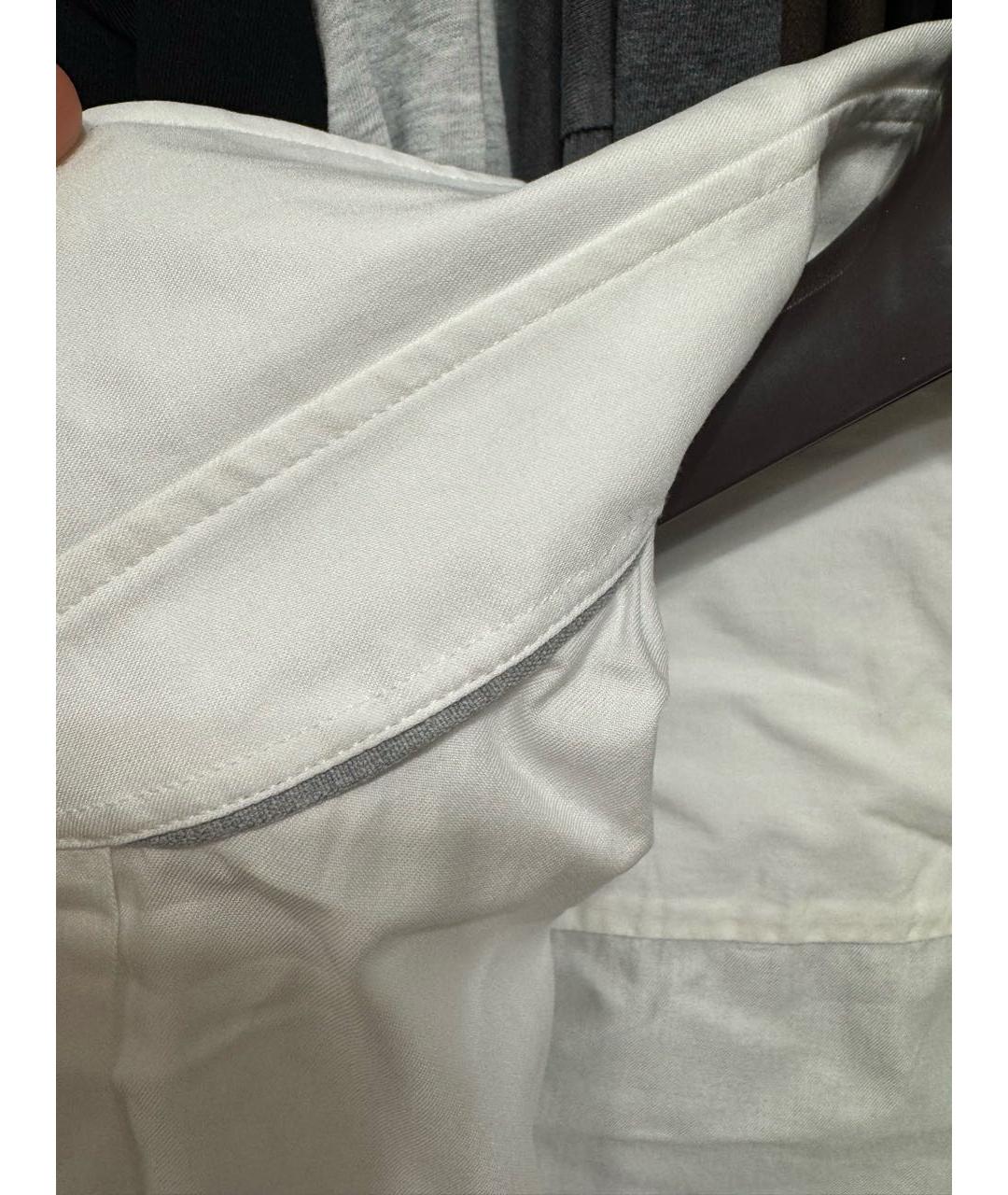 BRUNELLO CUCINELLI Белая хлопковая классическая рубашка, фото 3