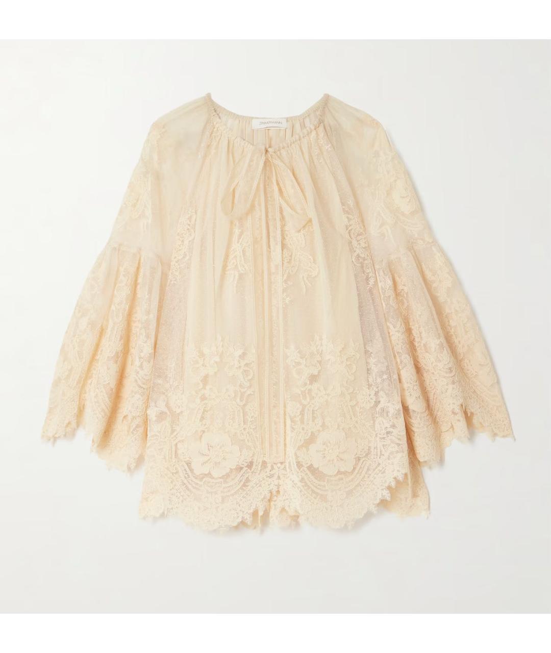 ZIMMERMANN Бежевая вискозная блузы, фото 9