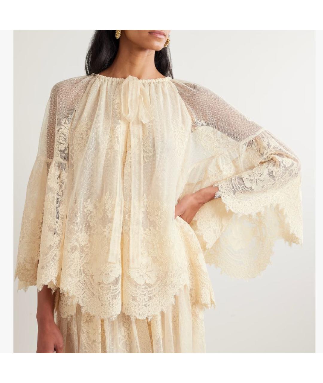 ZIMMERMANN Бежевая вискозная блузы, фото 4