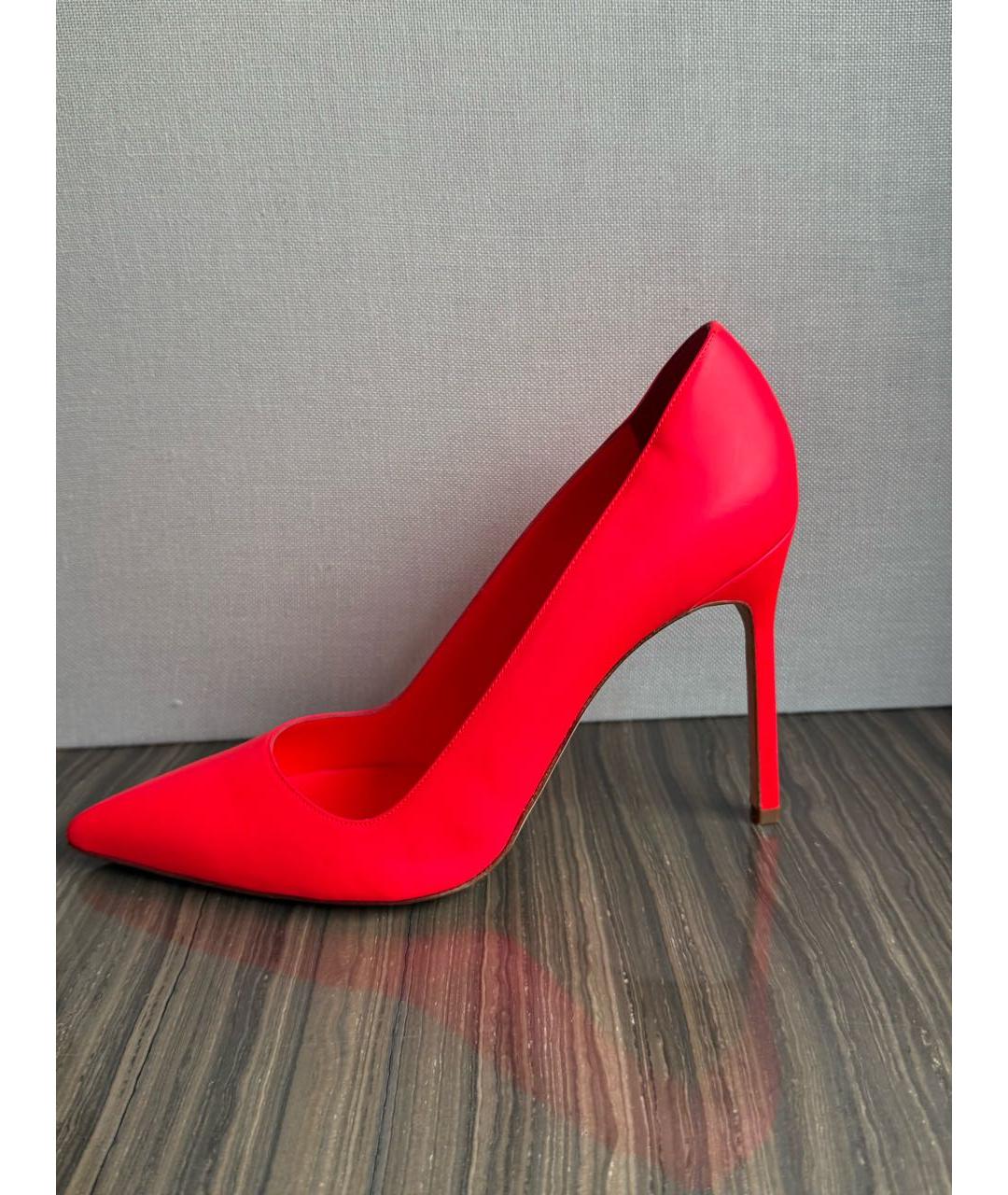 MANOLO BLAHNIK Красные кожаные туфли, фото 6