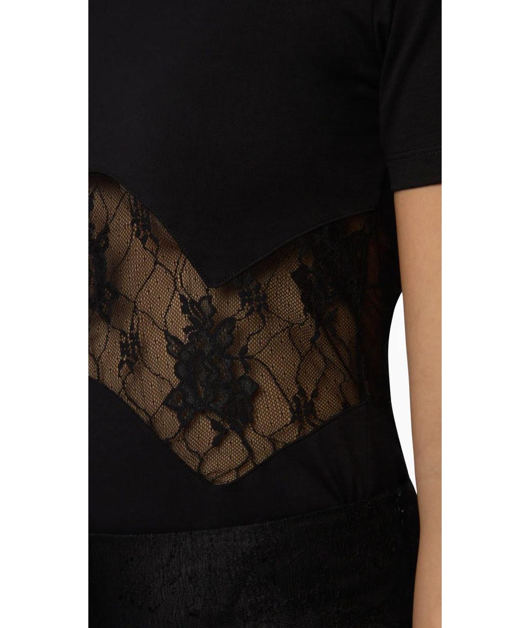 NINA RICCI Черная хлопковая футболка, фото 3