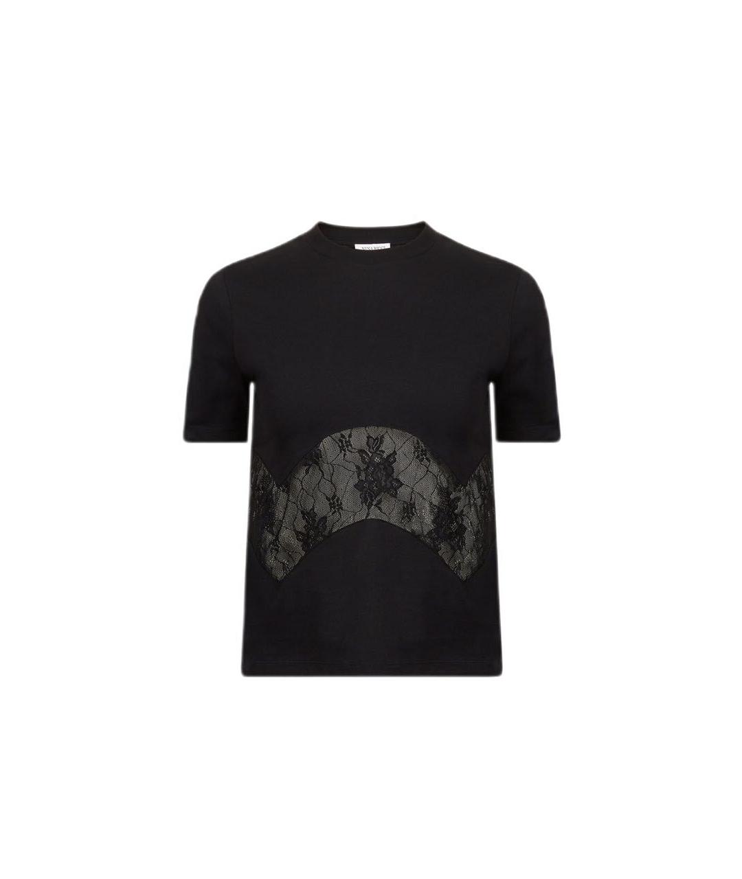 NINA RICCI Черная хлопковая футболка, фото 4
