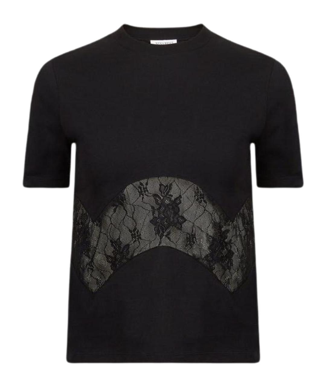 NINA RICCI Черная хлопковая футболка, фото 1