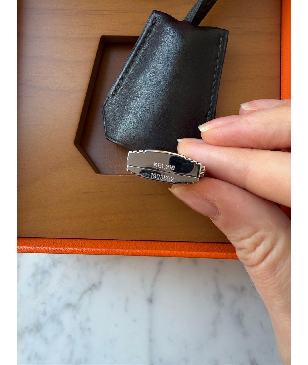 HERMES Серебряные кожаные часы, фото 5