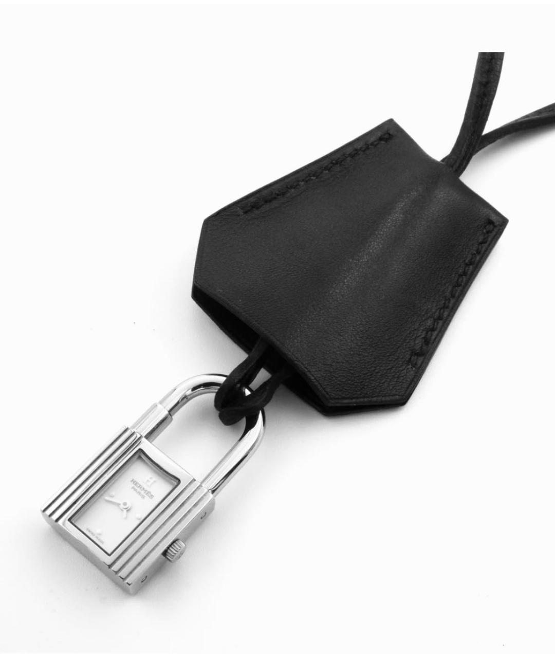 HERMES Серебряные кожаные часы, фото 8