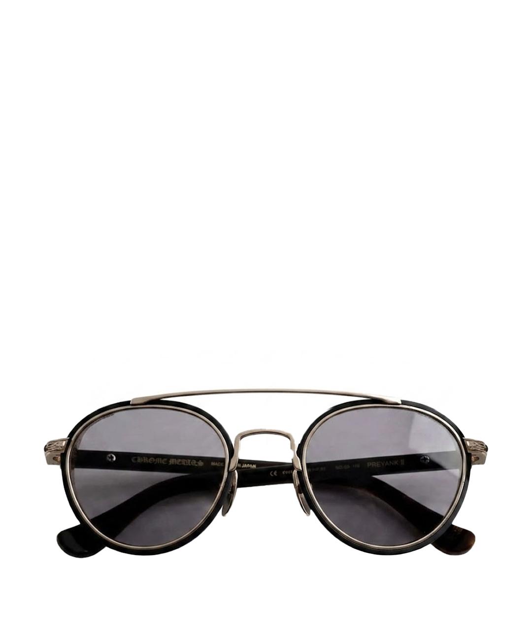 CHROME HEARTS Золотые деревянные солнцезащитные очки, фото 1