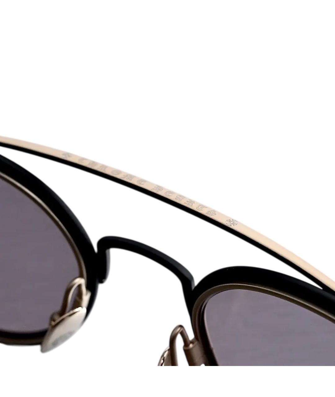 CHROME HEARTS Золотые деревянные солнцезащитные очки, фото 4