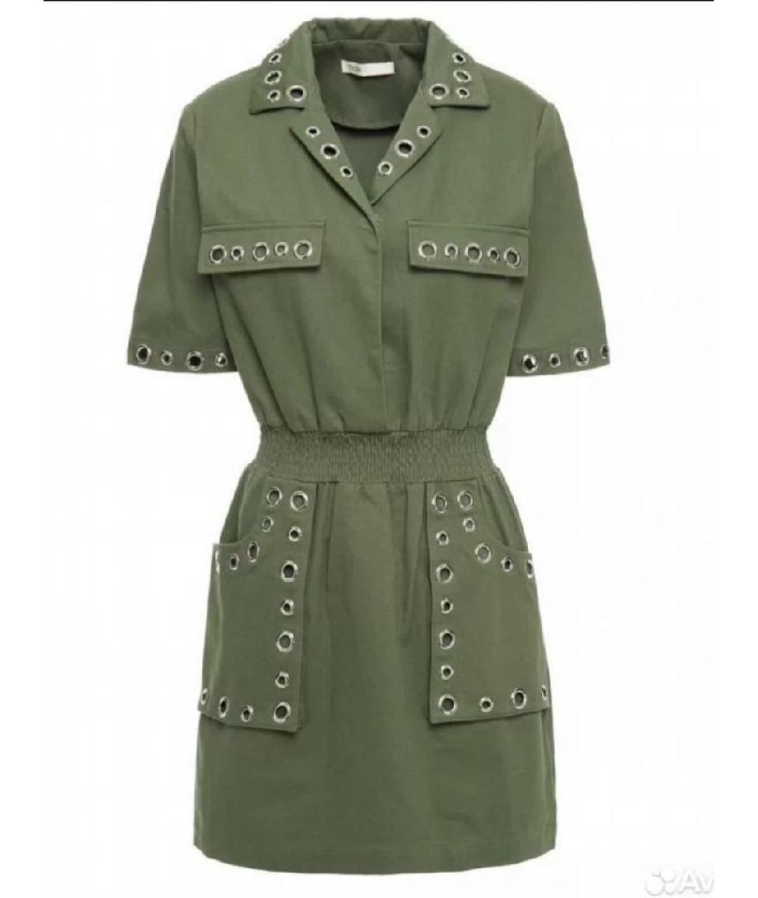 MAJE Зеленые деним повседневное платье, фото 7